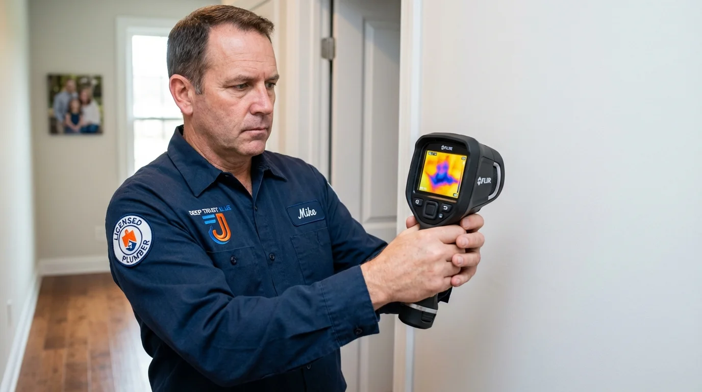 Thermal imaging leak detection by Johns Plumbing LLC in Jenkins